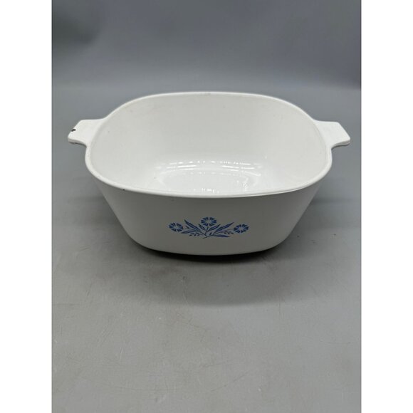 Corning Ware 2 1/2 Qt Casserole Dish Blue Cornflower Pattern Made In USA READ - Picture 4 of 8